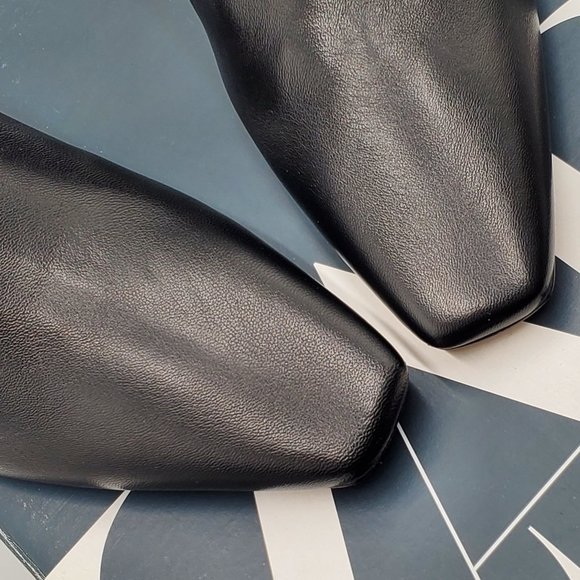 Zara Black Leather Kitten Heel Booties - NWT - Picture 4 of 16